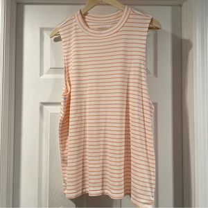 NWT XXXL Time and tru mock neck tank top pink stripes